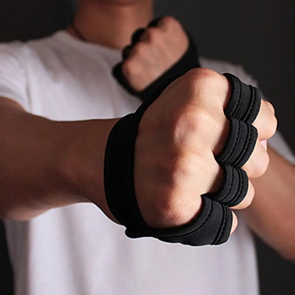 Gym Fitness Heavyweight Training Weightlifting Gloves Men Women Wristbands Non-Slip Half Finger Body Building Workout Gloves