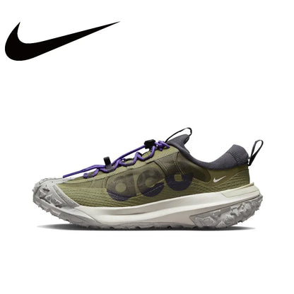 Nike ACG Mountain Fly 2 LOW GORE-TEX Men's and Women's Sneakers Waterproof Breathable Trail Shoes Army Green