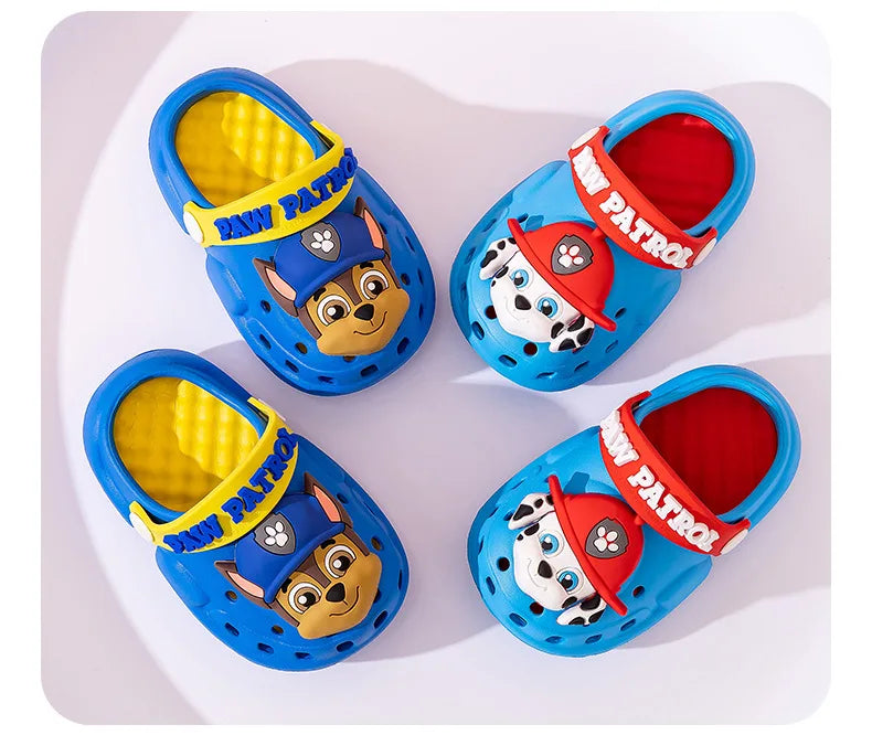 Paw Patrol Summer Garden Shoes Cute Cartoon Boots Kids Boy Girls EVA Soft Soled Home Slippers Anti Slip Toe Slippers Kid Gift