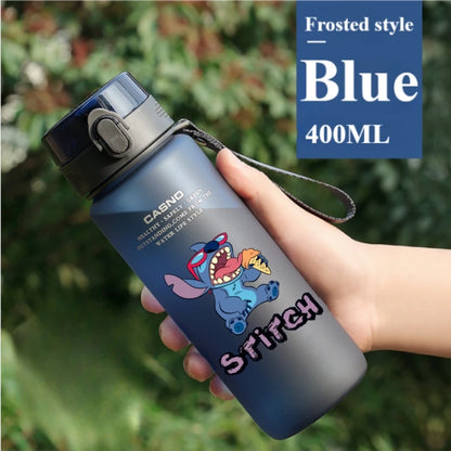 560ML Disney Lilo&Stitch Water Cup Children Portable Plastic Transparent Stitch Angel Outdoor Large Capacity Sport Water Bottle