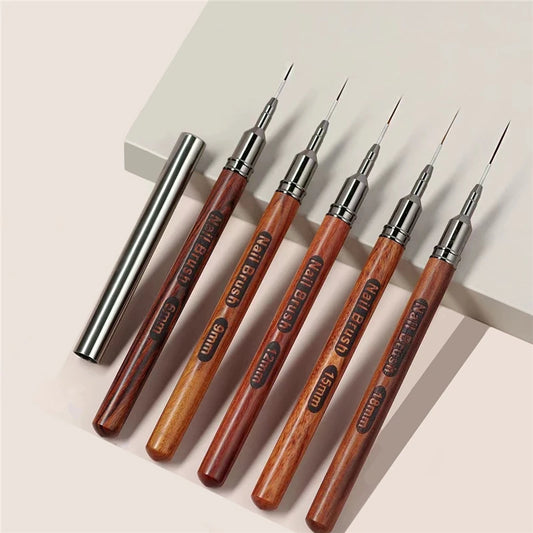 6/9/12/15/18mm Round Wood Handle Art Liner DIY Painting Brush Drawing Lines Stripe Flower Painting Pen UV Gel Brush