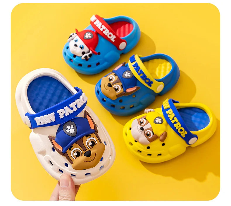 Paw Patrol Summer Garden Shoes Cute Cartoon Boots Kids Boy Girls EVA Soft Soled Home Slippers Anti Slip Toe Slippers Kid Gift