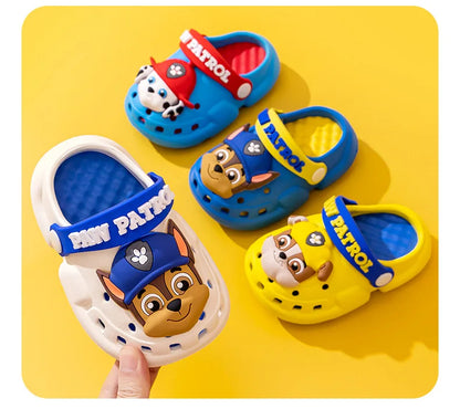 Paw Patrol Summer Garden Shoes Cute Cartoon Boots Kids Boy Girls EVA Soft Soled Home Slippers Anti Slip Toe Slippers Kid Gift