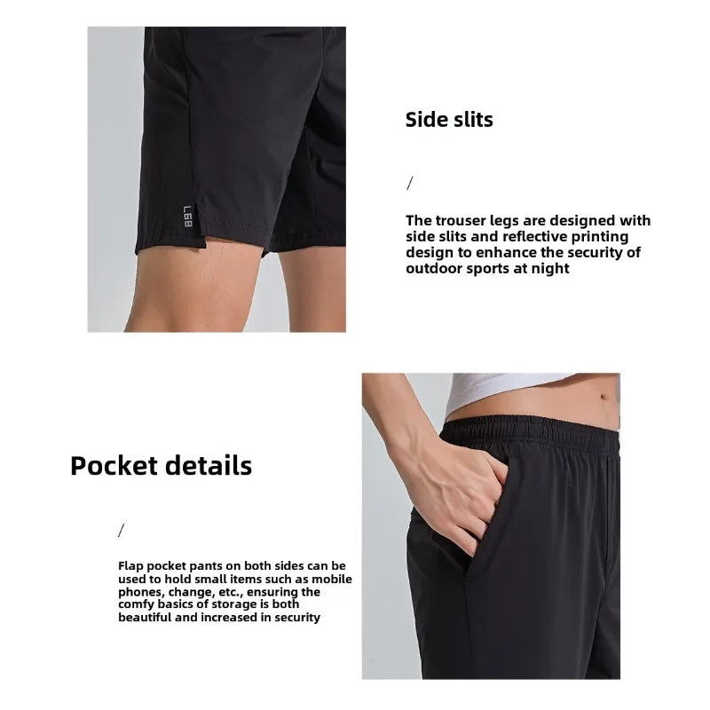 Quick Drying Breathable Sports Shorts Jogging Outfit Casual Outdoor Fitness Shorts for Men Workout Training Shorts with Pockets