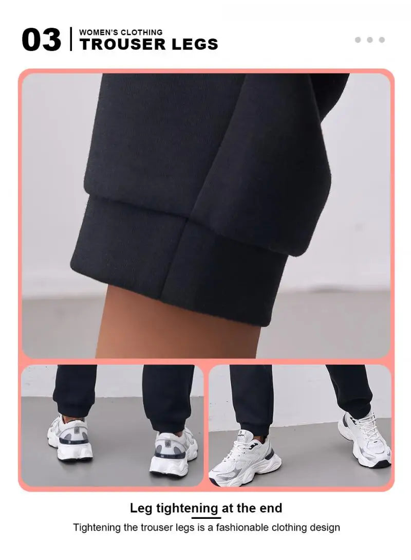 Baasploa New Women Long Pants Autumn Casual Pocket Drawstring Loose Trousers Female Fashion Solid Color Pocket Jogging Sweatpant