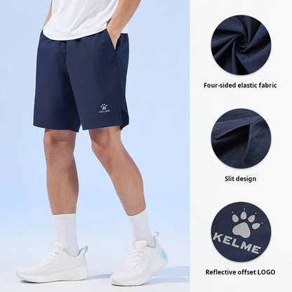 KELME Woven Sports Shorts Men's Summer Quick Dry Training Running Fitness Split Five Pants