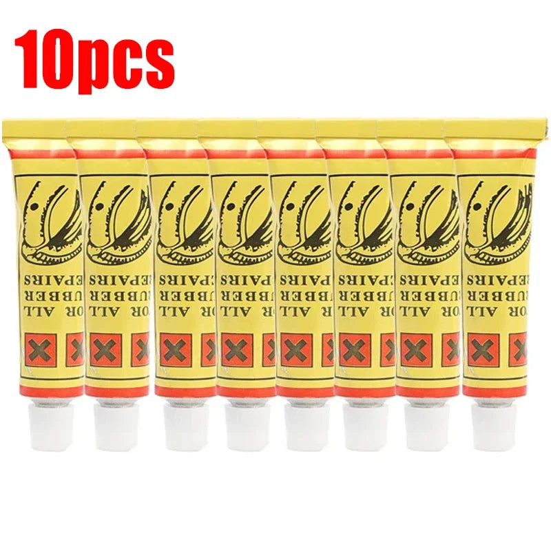 1-10pcs Car Motorcycle Bicycle Tire Repair Glue – Inner Tube Puncture Repair Agent, Emergency Portable Tyre Vulcanized Glue