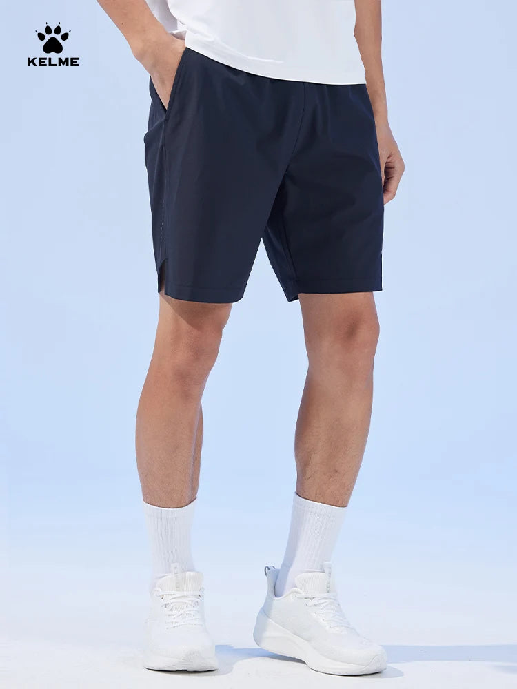 KELME Woven Sports Shorts Men's Summer Quick Dry Training Running Fitness Split Five Pants