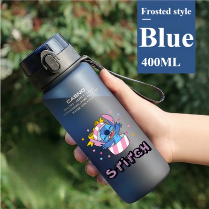 560ML Disney Lilo&Stitch Water Cup Children Portable Plastic Transparent Stitch Angel Outdoor Large Capacity Sport Water Bottle