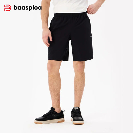 Baasploa Men Running Shorts Breathable Men's Sweatpants Soft Comfortable Fitness Casual Quick Drying Sport Elastic Fabric Male