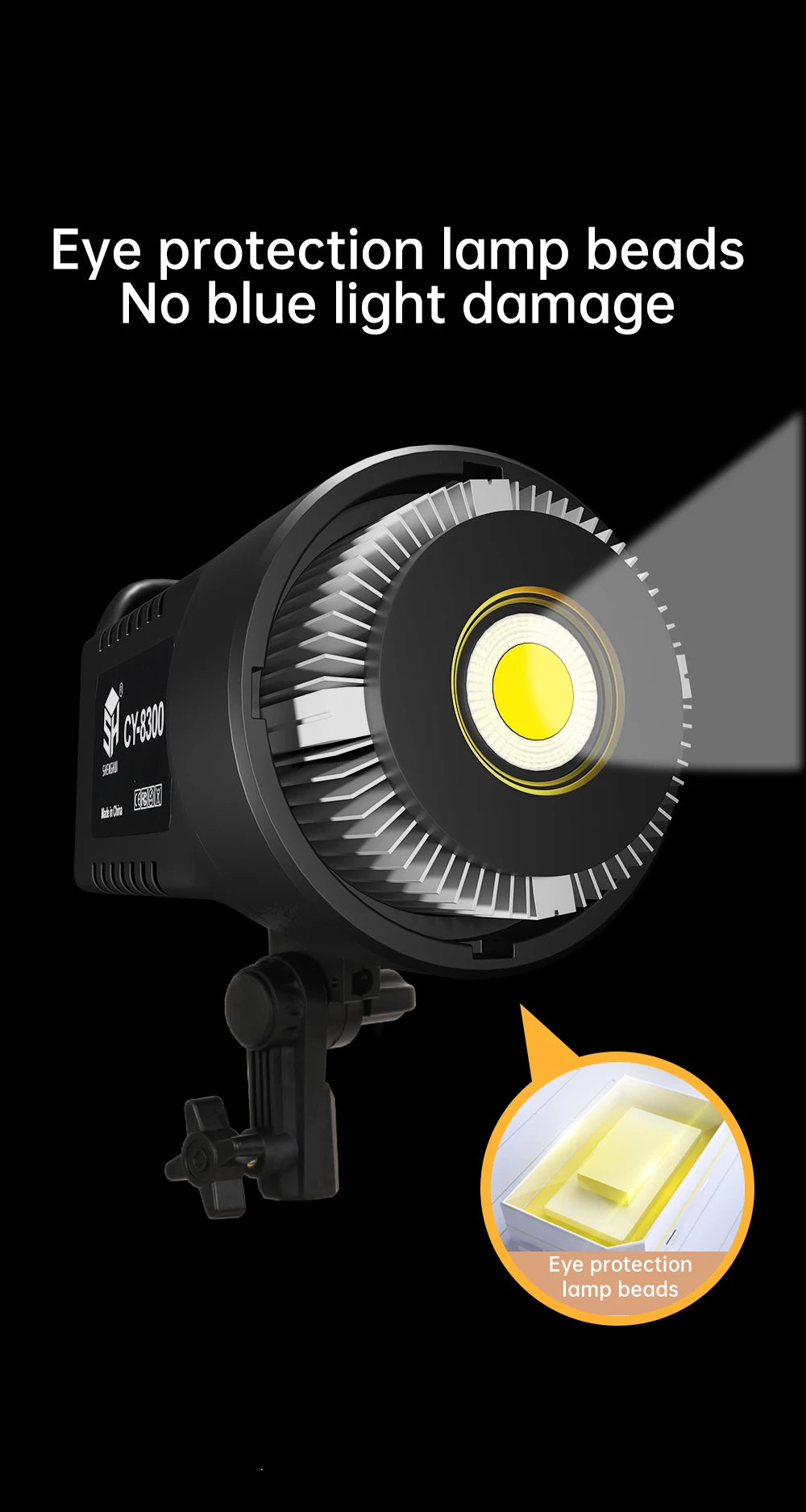 Photography LED Video Light 100W Daylight-Balanced Sun Lamp for Portrait Flash Studio Accessories Youtube Live