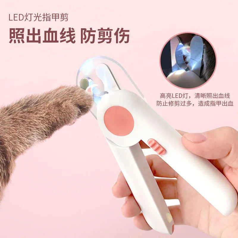 Nail clippers for cats Nail sharpeners for Dogs Nail clippers for pets led light anti-blood manicure products