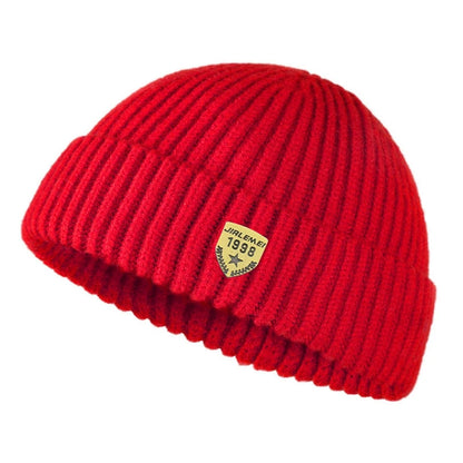 Hip Hop Beanie Wool Knitted Hat Men Skullcap Women Winter Warm Brimless Baggy Melon Cap Cuff Docker Fisher Beanies Hats