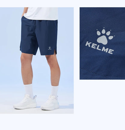 KELME Woven Sports Shorts Men's Summer Quick Dry Training Running Fitness Split Five Pants