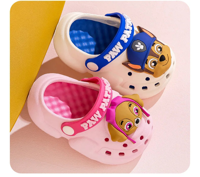 Paw Patrol Summer Garden Shoes Cute Cartoon Boots Kids Boy Girls EVA Soft Soled Home Slippers Anti Slip Toe Slippers Kid Gift