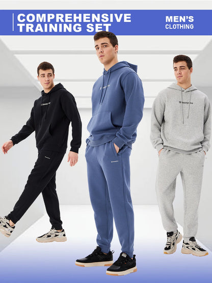 Baasploa Brand Men Training Sets Casual Sport Suit Hoodies Pants Men  High Quality Male Sportswear Plus Size