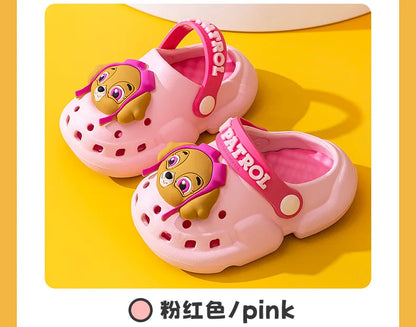 Paw Patrol Summer Garden Shoes Cute Cartoon Boots Kids Boy Girls EVA Soft Soled Home Slippers Anti Slip Toe Slippers Kid Gift