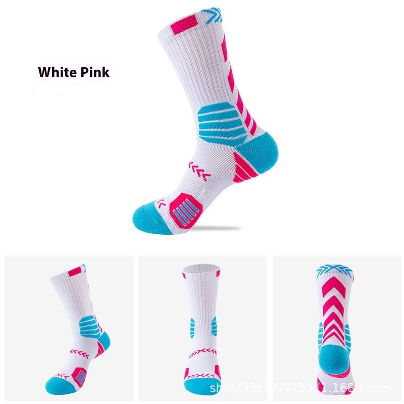 Men's Elite Trendy Contrast Color Long Tube Basketball Socks