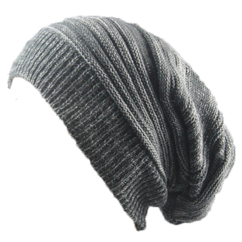 Two-color Melaleuca Pleated Warm Pullover Pile Hat