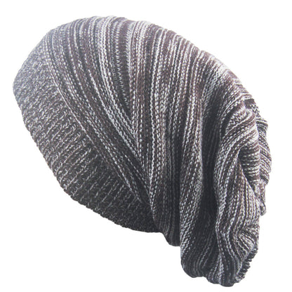 Two-color Melaleuca Pleated Warm Pullover Pile Hat