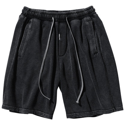 Shorts Men's Washed Black Loose Casual Shorts