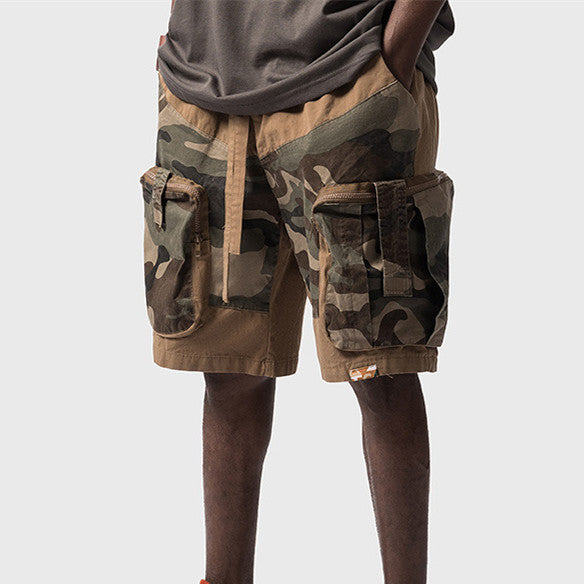 Multi Pocket Camo Cargo Shorts For Men