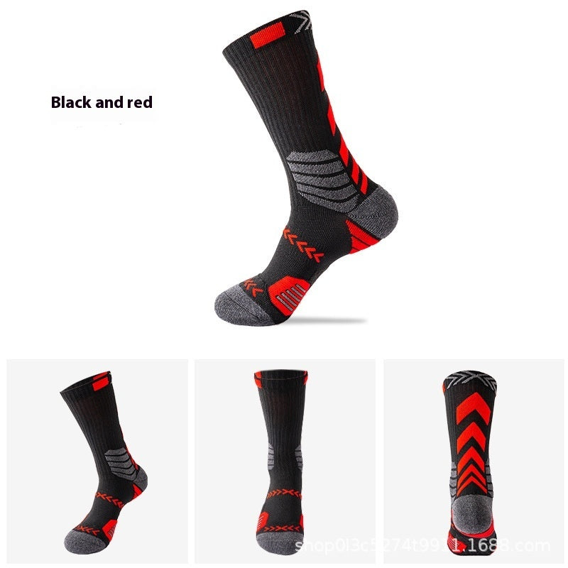 Men's Elite Trendy Contrast Color Long Tube Basketball Socks