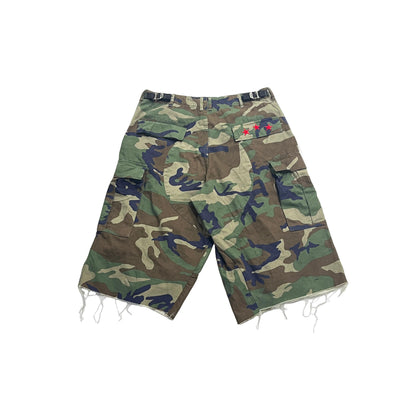 New Profile Cut Multi-piece Stitched Camouflage Cropped Pants